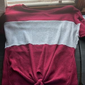 Long Sleeve dress top. Cute tie in the front. Small.